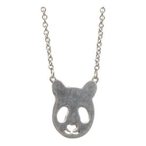 Shag Wear Womens Pewter Spirit Animal Silver Pendant Necklace - Panda NEW